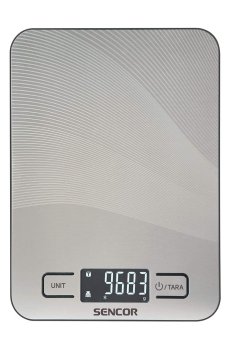Весы кухонные Sencor Metallic Smart Bluetooth Kitchen Scale, серые (SKS8080)