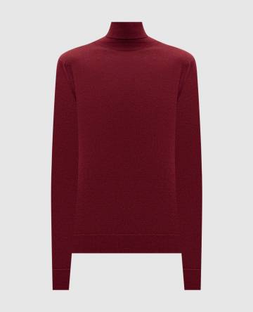 Бордовый гольф CATKIN из шерсти мериноса Бордовый гольф CATKIN из шерсти мериноса