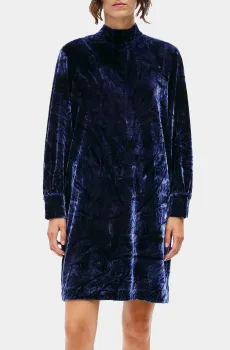 Женское синее бархатное платье Синий S Bimba Y Lola 212BR90Q8.T1414