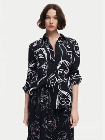 Desigual Сорочка Faces 24WWCW34 Чорний Regular Fit Desigual Сорочка Faces 24WWCW34 Чорний Regular Fit