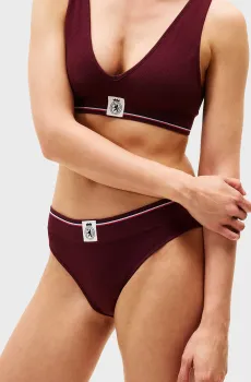 Женские бордовые трусики BIKINI Бордовый L Tommy Hilfiger UW0UW06064