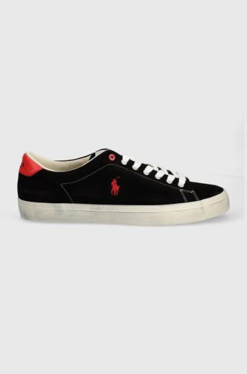 Кожаные кроссовки Polo Ralph Lauren Longwood цвет чёрный 816931905001 Кожаные кроссовки Polo Ralph Lauren Longwood цвет чёрный 816931905001
