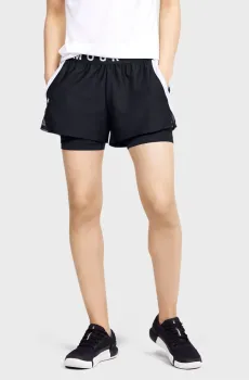Женские черные шорты Play Up 2-in-1 Черный S Under Armour 1351981-001