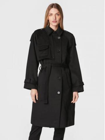 Bruuns Bazaar Демісезонний плащ Catarina BBW3009 Чорний Regular Fit Bruuns Bazaar Демісезонний плащ Catarina BBW3009 Чорний Regular Fit