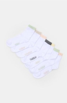 Шкарпетки з назвами днів тижня 7 pack - білий