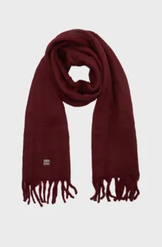 Женский бордовый шарф TJW CITY BOLD Бордовый ONESIZE Tommy Jeans AW0AW16790