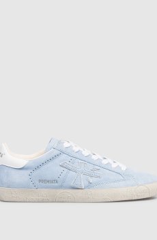 Голубые замшевые кроссовки Stevend