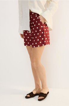 Reserved - Лляні шорти в горошок - різнобарвний - 147IT-MLC