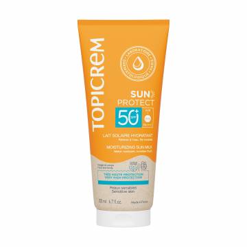 Увлажняющее солнцезащитное молочко для тела Topicrem Sun Protect Moisturuzung Sun Milk, SPF 50+, 200 мл Увлажняющее солнцезащитное молочко для тела Topicrem Sun Protect Moisturuzung Sun Milk, SPF 50+, 200 мл