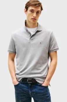 Мужское серое поло SEASONAL Серый L Tommy Hilfiger MW0MW39994