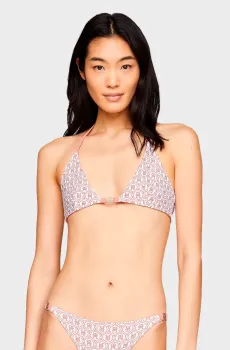 Женский пудровый двусторонний лиф от купальника REVERSIBLE TRIANGLE Розовый S Tommy Hilfiger UW0UW05309