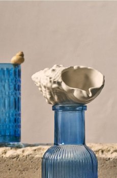 Декоративна миска у формі мушлі - білий