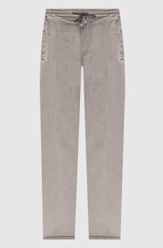 Серые вельветовые брюки