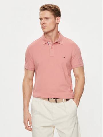 Tommy Hilfiger Поло Palm Under Collar MW0MW34738 Рожевий Regular Fit Tommy Hilfiger Поло Palm Under Collar MW0MW34738 Рожевий Regular Fit