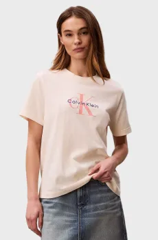 Женская бежевая футболка HERO SS CLASSIC Бежевый XS Calvin Klein Jeans LV047B865G