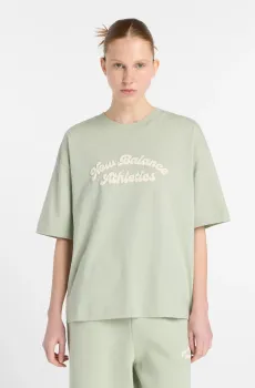 Женская зеленая футболка Linear Heritage Зеленый XS New Balance WT53525GAS