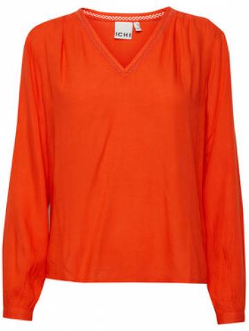 ICHI Блузка 20120243 Оранжевий Regular Fit ICHI Блузка 20120243 Оранжевий Regular Fit