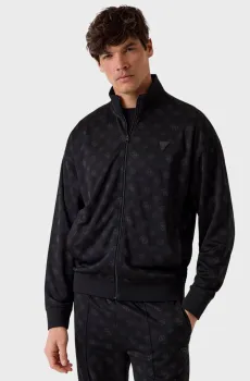 Мужская черная спортивная кофта с узором Черный S Guess Z6GQ07.K2849;FJCD