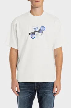 Мужская серая футболка Серый XXL Replay M6991 .000.23454