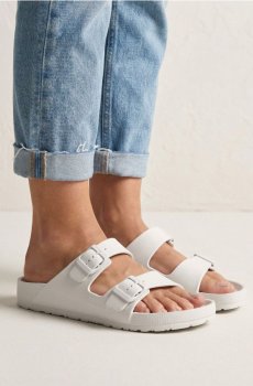 Пінні тапочки з регульованими ремінцями - кремовий