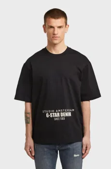 Мужская черная футболка Studio Черный L G-Star RAW D27985,D709