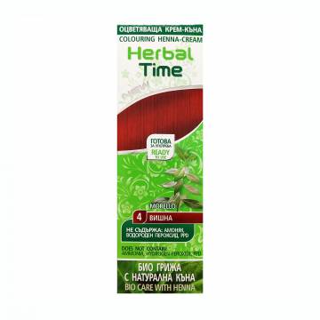 Безаммиачная крем-хна для волос Herbal Time 4 Вишня, 75 мл Безаммиачная крем-хна для волос Herbal Time 4 Вишня, 75 мл