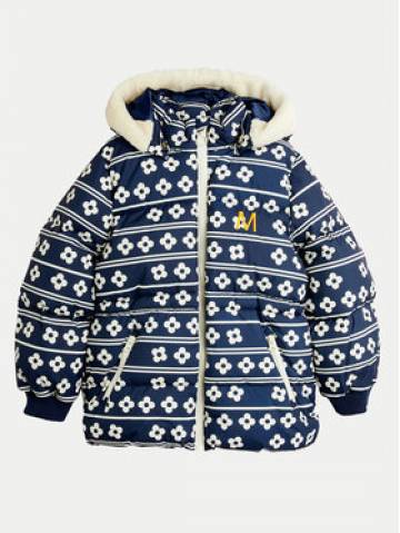 Mini Rodini Пуховик Flowers 2471011660 Cиній Regular Fit Mini Rodini Пуховик Flowers 2471011660 Cиній Regular Fit