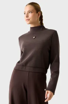 Женский коричневый лонгслив Коричневый XS Guess V4YQ05.KCAY2;A10K