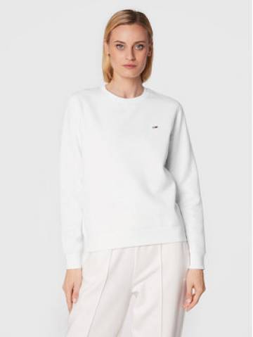 Tommy Jeans Світшот Fleece DW0DW09227 Білий Regular Fit Tommy Jeans Світшот Fleece DW0DW09227 Білий Regular Fit