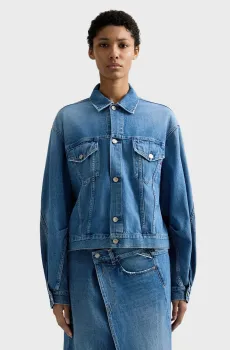 Женская голубая джинсовая куртка Голубой XS Replay W7997 .000.10374