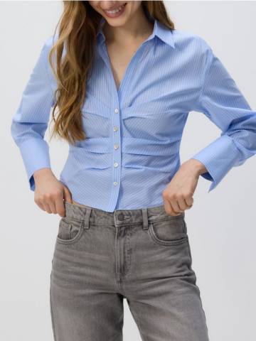 Reserved - LADIES` SHIRT - світло-блакитний - XB619-50X Reserved - LADIES` SHIRT - світло-блакитний - XB619-50X