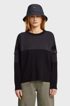 Женский черный джемпер Woven Черный M G-Star RAW D27732,C868