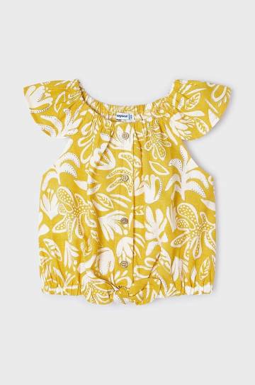 Детская блузка Mayoral цвет жёлтый узор
