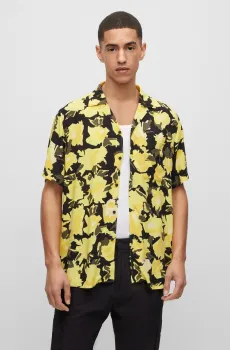 Мужская рубашка с узором Разноцветный S HUGO 50490687;732