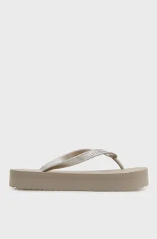 Женские серебристые вьетнамки FLATFORM FLIP FLOP Серебряный 40 Calvin Klein HW0HW03120