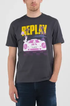 Мужская черная футболка Черный XL Replay M6810 .000.22662