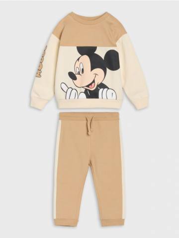 Трикотажний комплект Mickey Mouse - бежевий Трикотажний комплект Mickey Mouse - бежевий