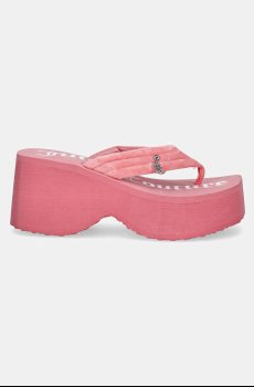 Вьетнамки Juicy Couture WHITNEY VELOUR Y2K WEDGE