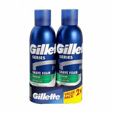 Успокаивающая пена для бритья Gillette Soothing Shaving Foam, 2*200 мл Успокаивающая пена для бритья Gillette Soothing Shaving Foam, 2*200 мл