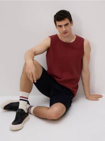 Reserved - Джинсові шорти slim fit - чорний - 6114L-99J Reserved - Джинсові шорти slim fit - чорний - 6114L-99J