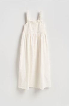 Reserved - Муслінова сукня міді - кремовий - 530IY-01X