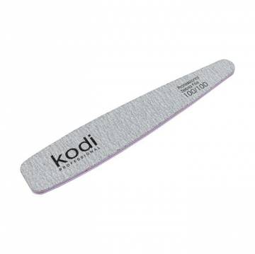Пилка для ногтей Kodi Professional 100/100 грит конусная, серая, 178*32*4 мм Пилка для ногтей Kodi Professional 100/100 грит конусная, серая, 178*32*4 мм
