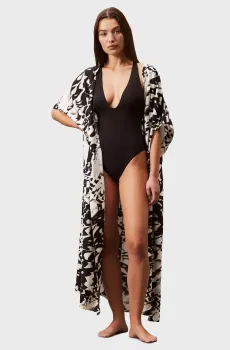 Женская туника с узором KAFTAN/KIMONO Разноцветный S Calvin Klein KW0KW02822