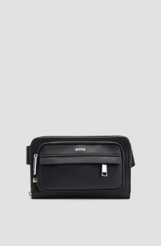 Мужская черная поясная сумка Черный ONESIZE BOSS 50530098;001