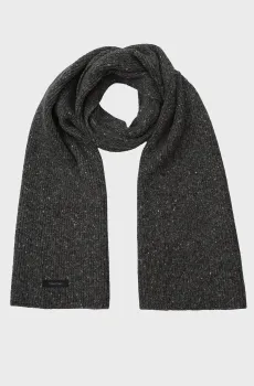 Мужской темно-серый шерстяной шарф WOOL MELANGE Серый ONESIZE Calvin Klein K50K512370