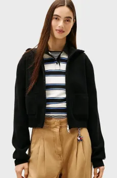 Женский черный кардиган COZY SCRIPT Черный S Tommy Jeans DW0DW22029