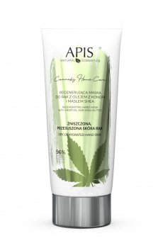 Уценка! Восстанавливающая маска для рук Apis Natural Cosmetics Cannabis Home Care Restoring Hand Mask, 200 мл