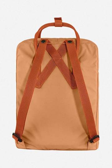 Рюкзак Fjallraven Kanken цвет оранжевый большой с аппликацией F23510.241.243-241 Рюкзак Fjallraven Kanken цвет оранжевый большой с аппликацией F23510.241.243-241