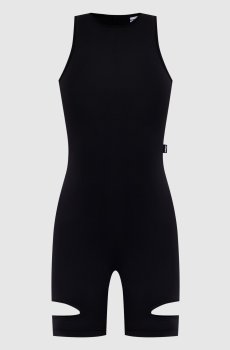 Черный комбинезон с логотипом
