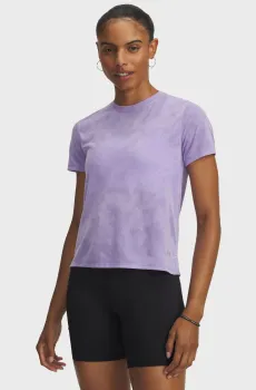 Женская сиреневая футболка UA Launch Jacquard SS Фиолетовый XL Under Armour 6005096-538